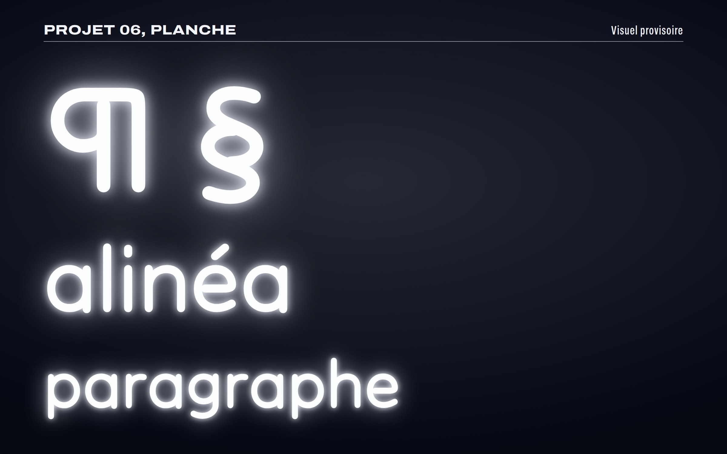 Projet 06, planche